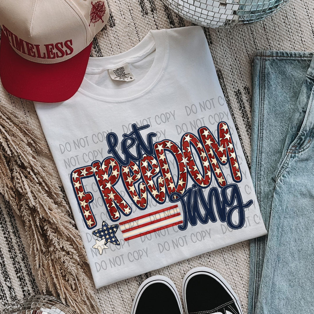 Let Freedom Ring DTF Print
