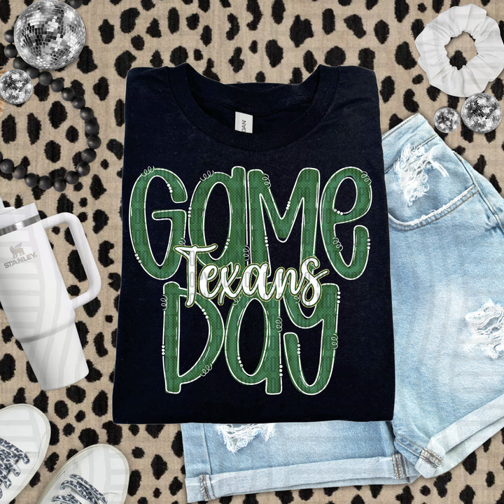 Doodle Gameday Dark Green DTF Print