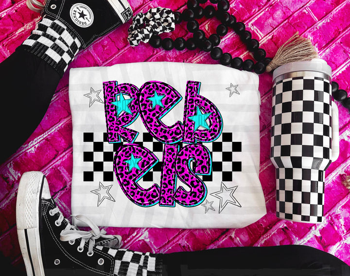 Pink Neon Leopard DTF Print