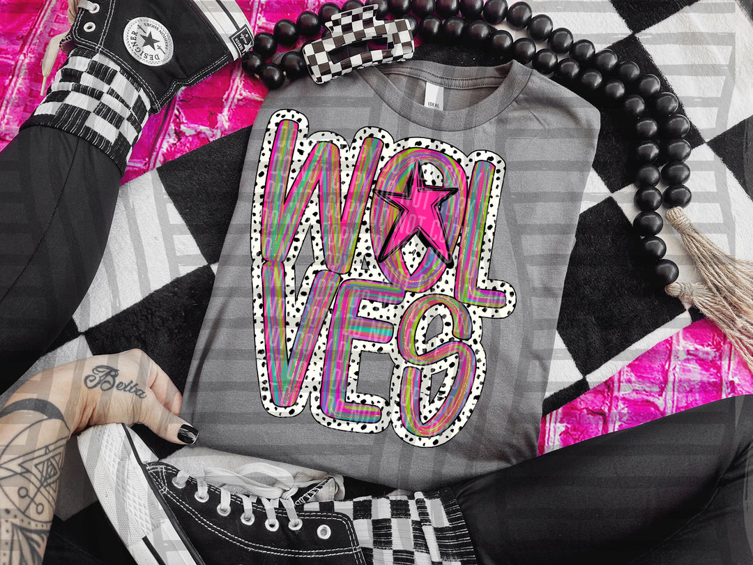 Brushstroke Dots DTF Print