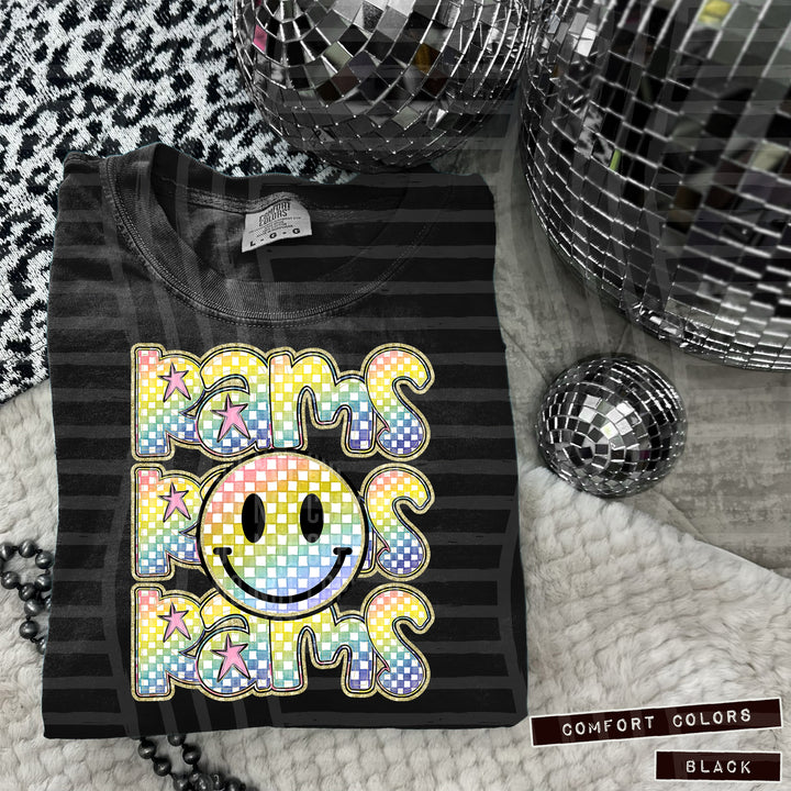 Rainbow Smiley Triple Stack DTF Print