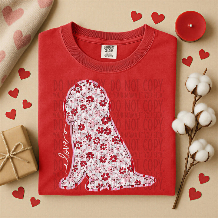 Valentine Dogs DTF Print