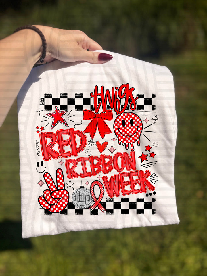 Red Ribbon DTF Print
