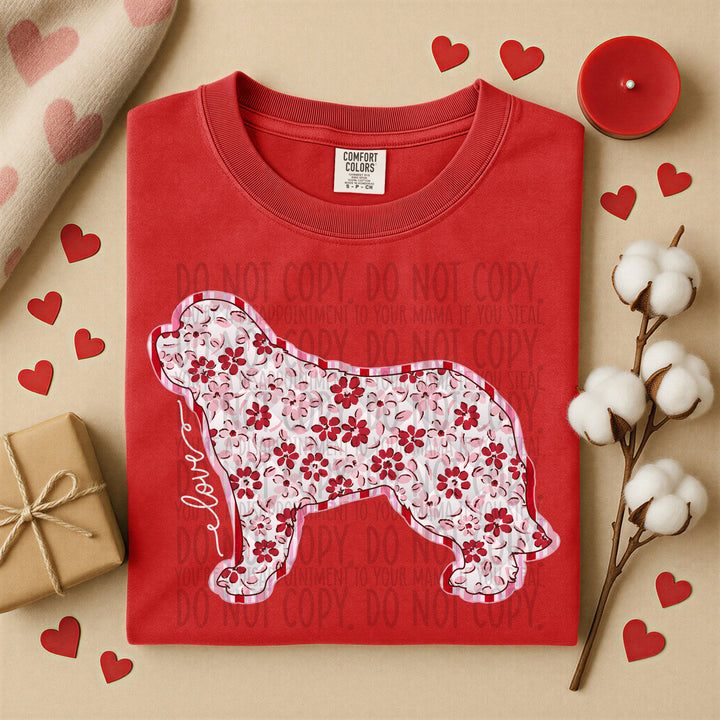 Valentine Dogs DTF Print