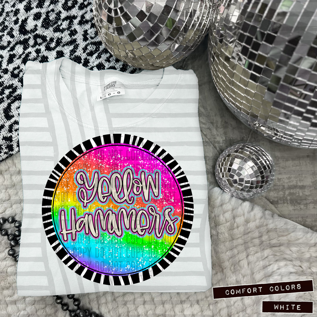 Rainbow Splatter Rounds DTF Print