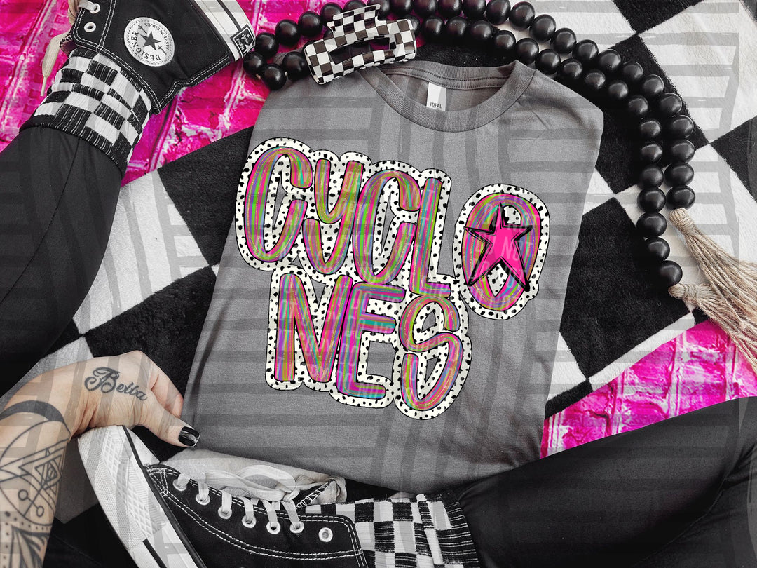 Brushstroke Dots DTF Print