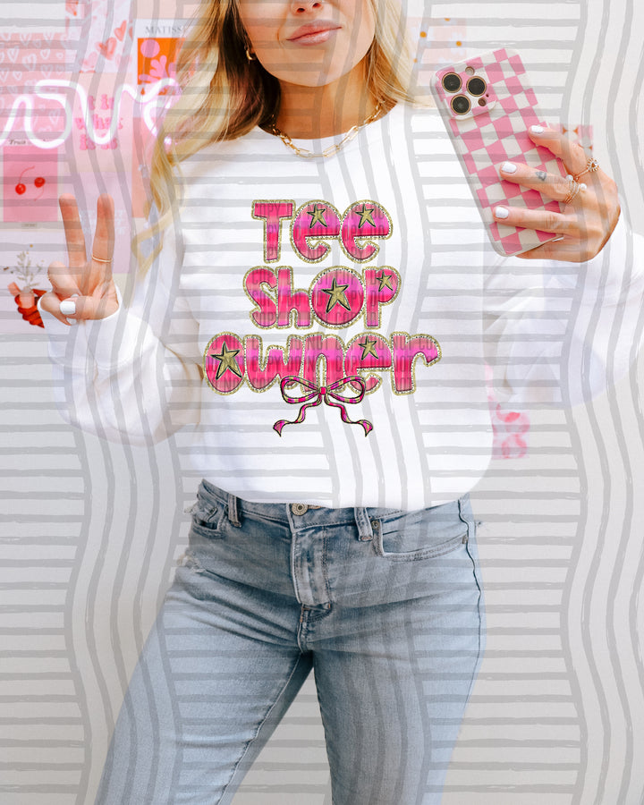 Pink Bow Occupations Names DTF Print