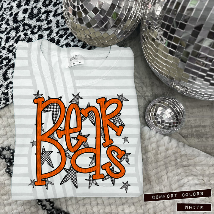 Orange Staggered DTF Print