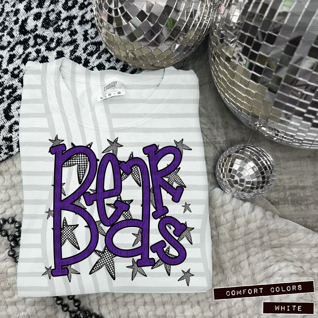 Purple Staggered DTF Print