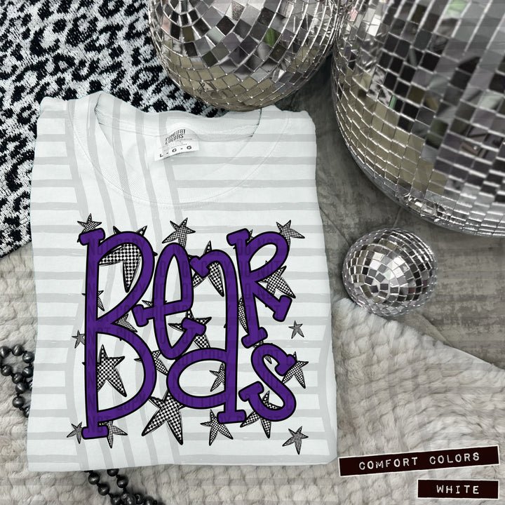 Purple Staggered DTF Print