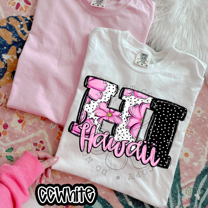 Pink Floral States DTF Print