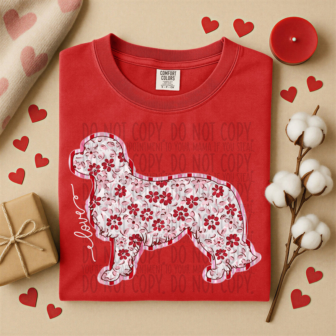 Valentine Dogs DTF Print