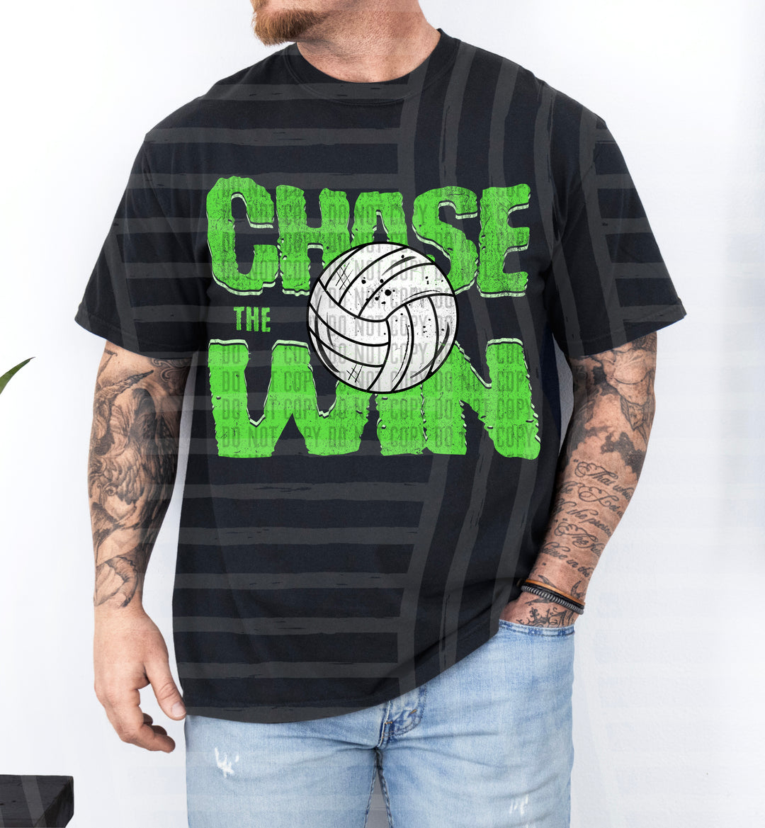 Chase The Win volleyball DTF Print