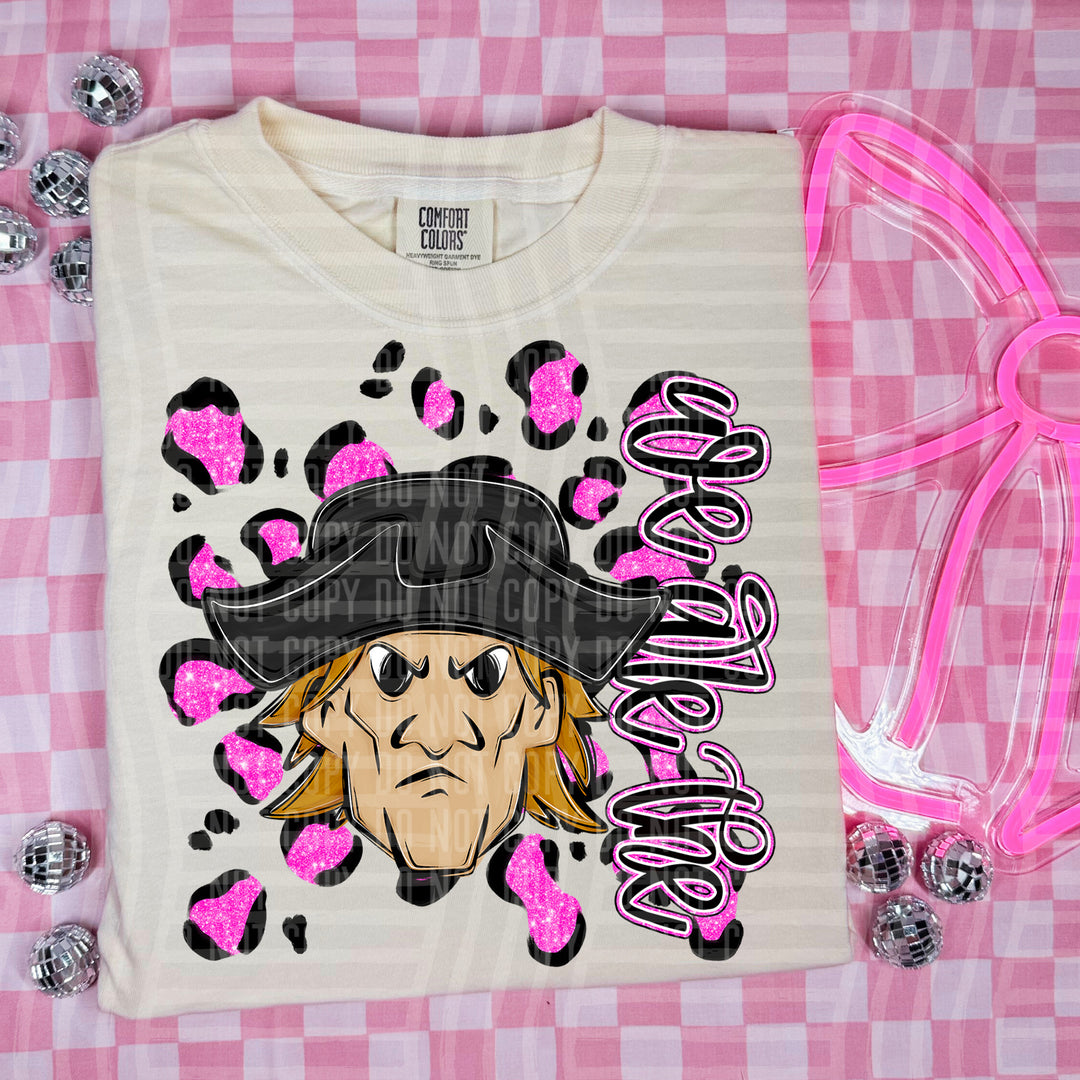 Preppy Leopard Mascot Heads DTF Print