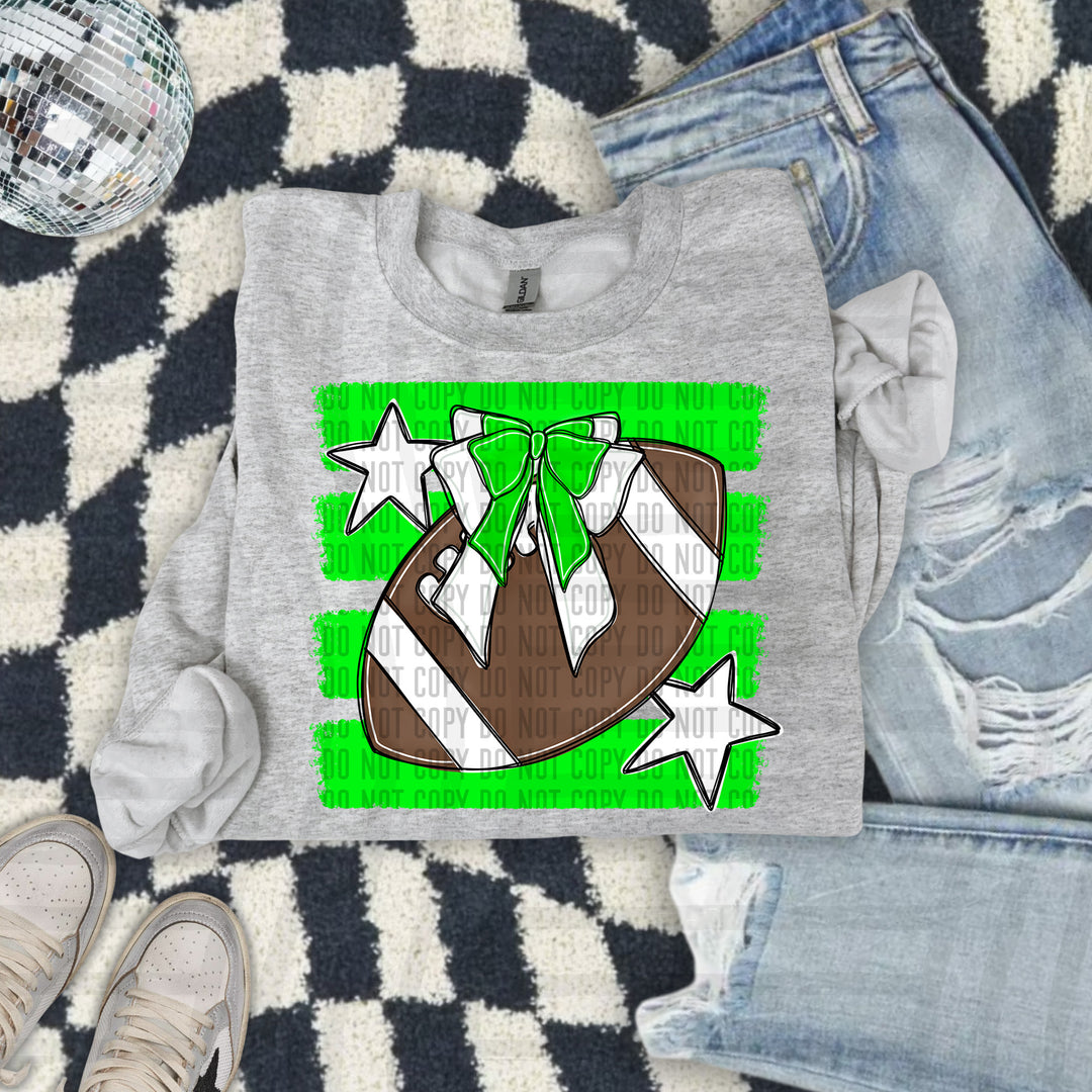 Football Bow DTF Print