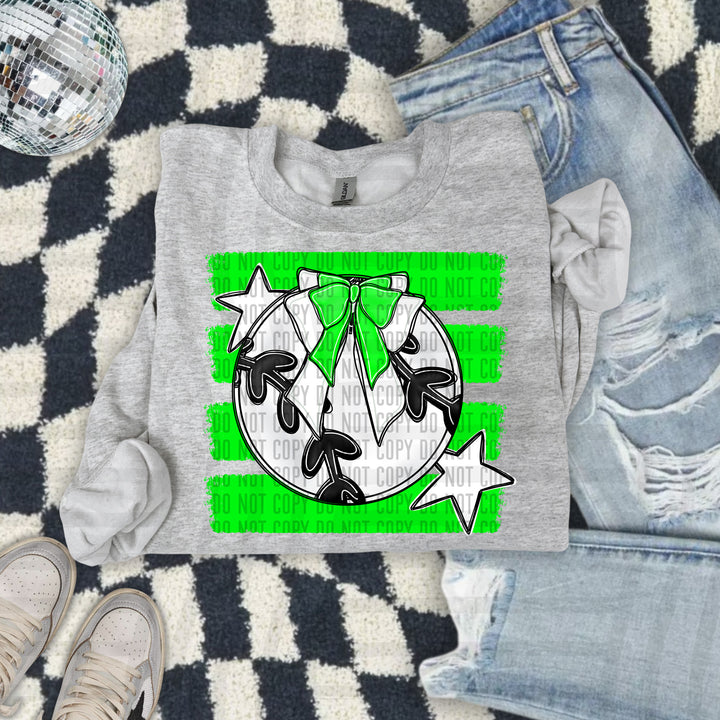 Baseball Bow DTF Print