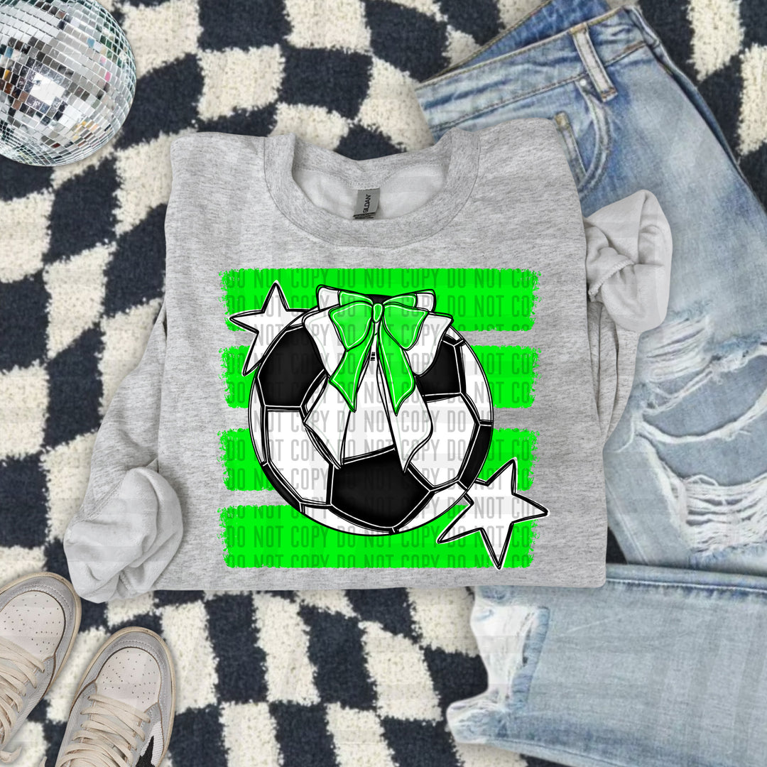 Soccer Bow DTF Print