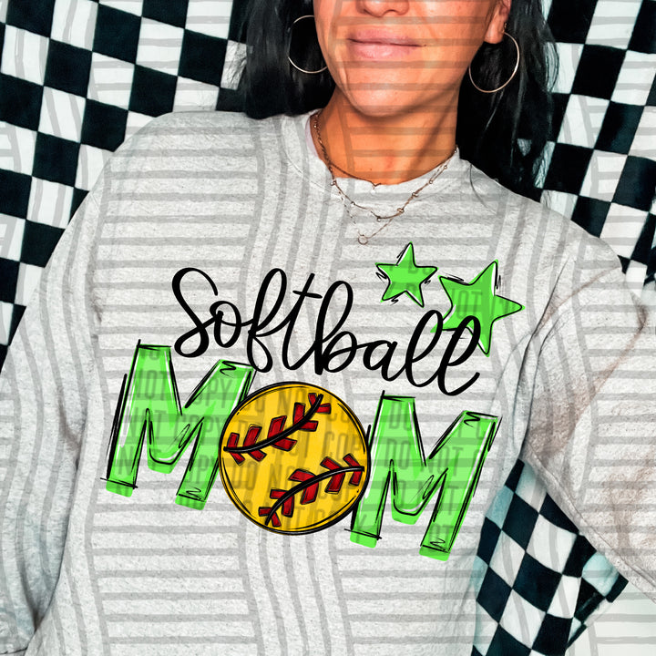 Sports Mom Softball DTF Print