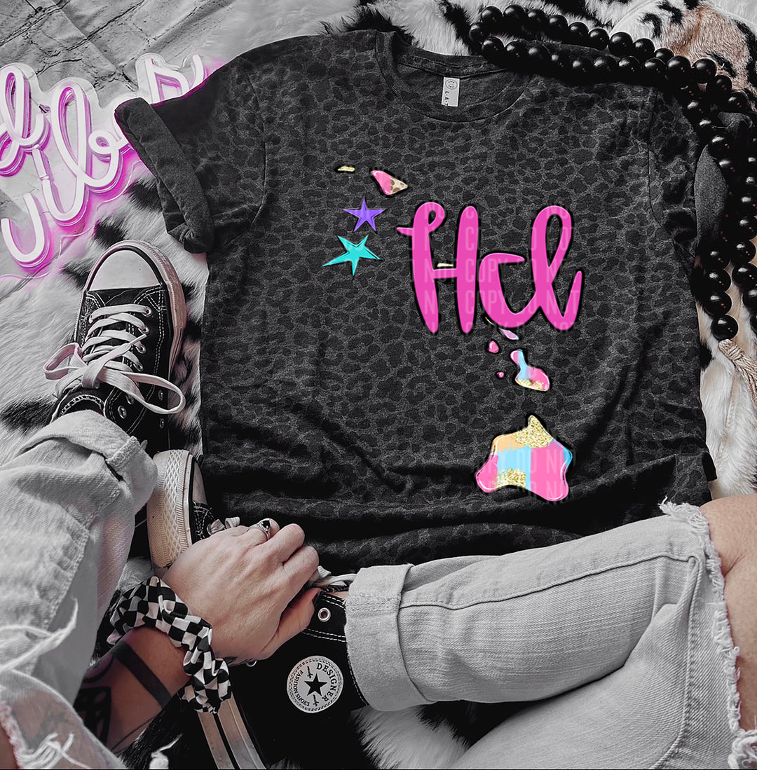 Preppy Bright Brushstroke States DTF Print