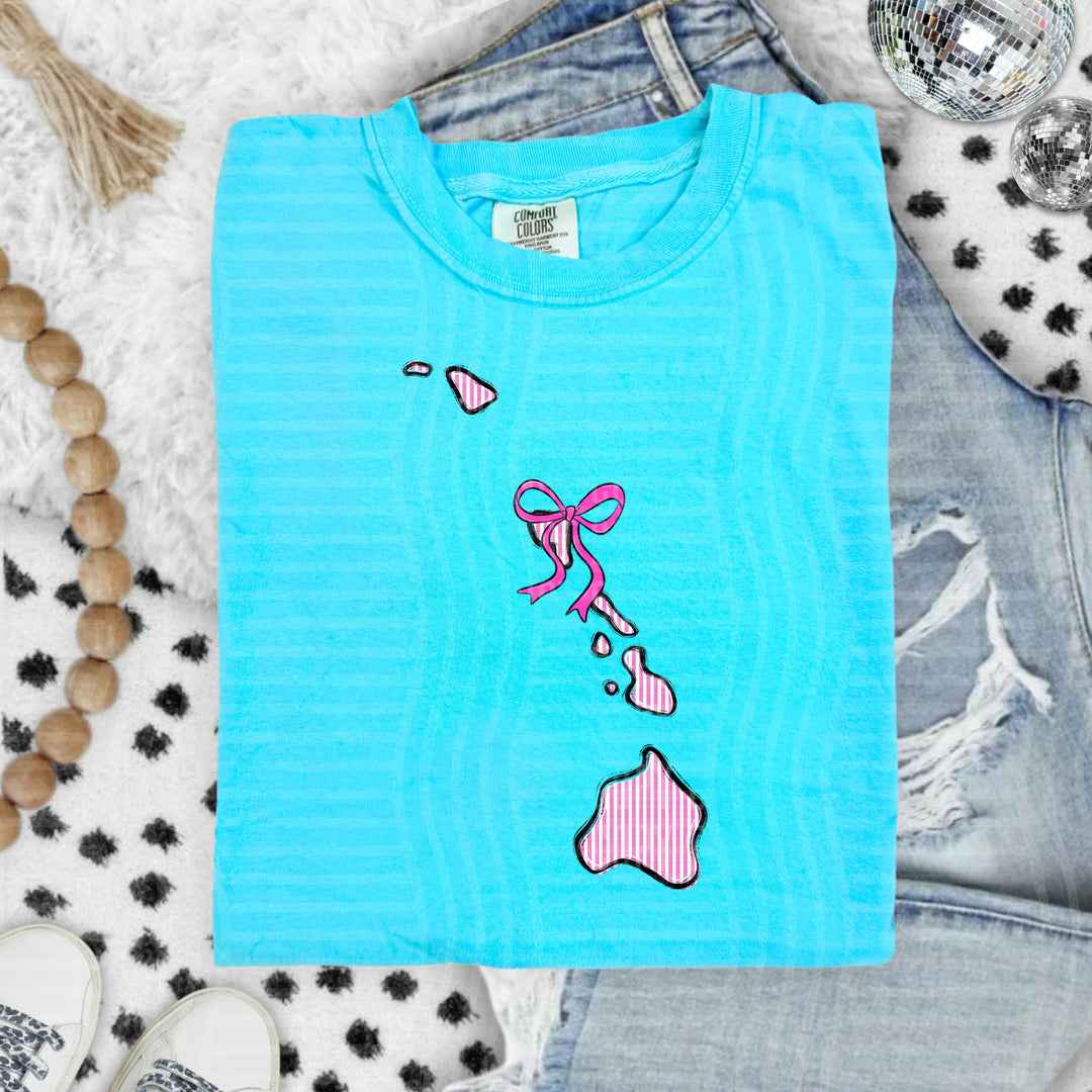 Seersucker States With Bow DTF Print