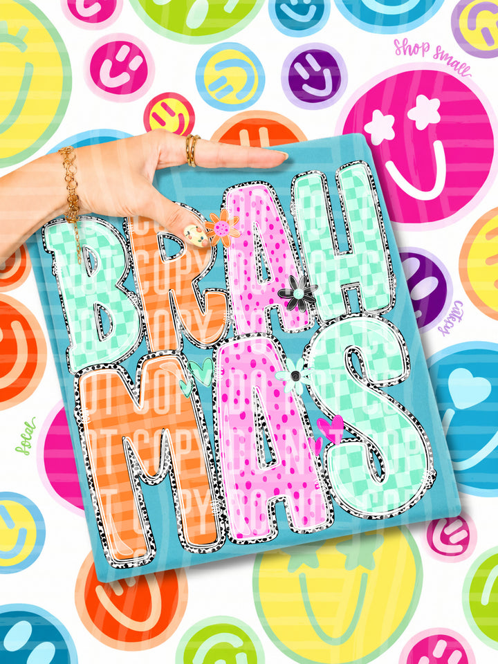 Happy Blooms Mascots DTF Print