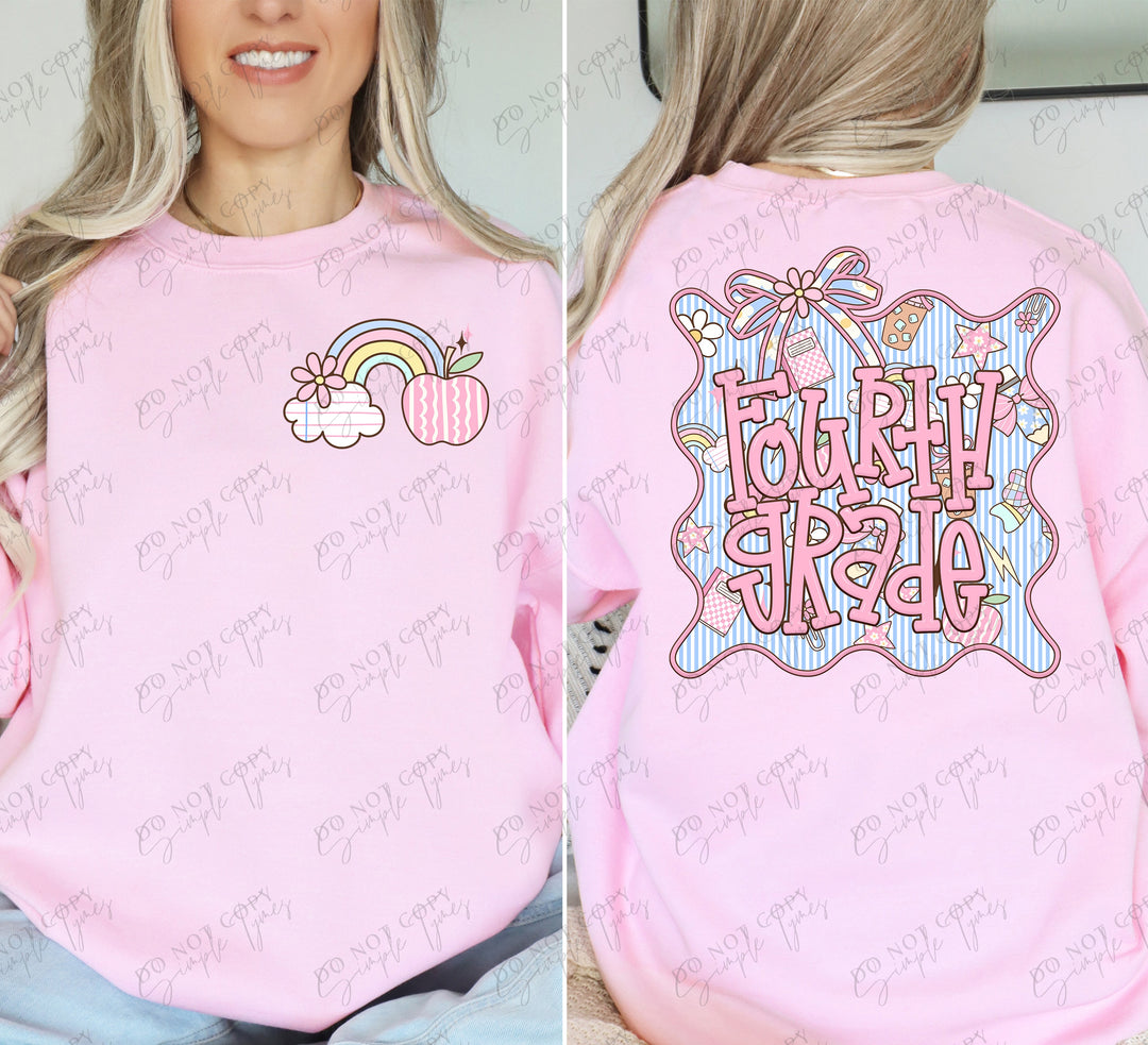 Seersucker Grade Frames Grade Levels Back Print ONLY DTF Print