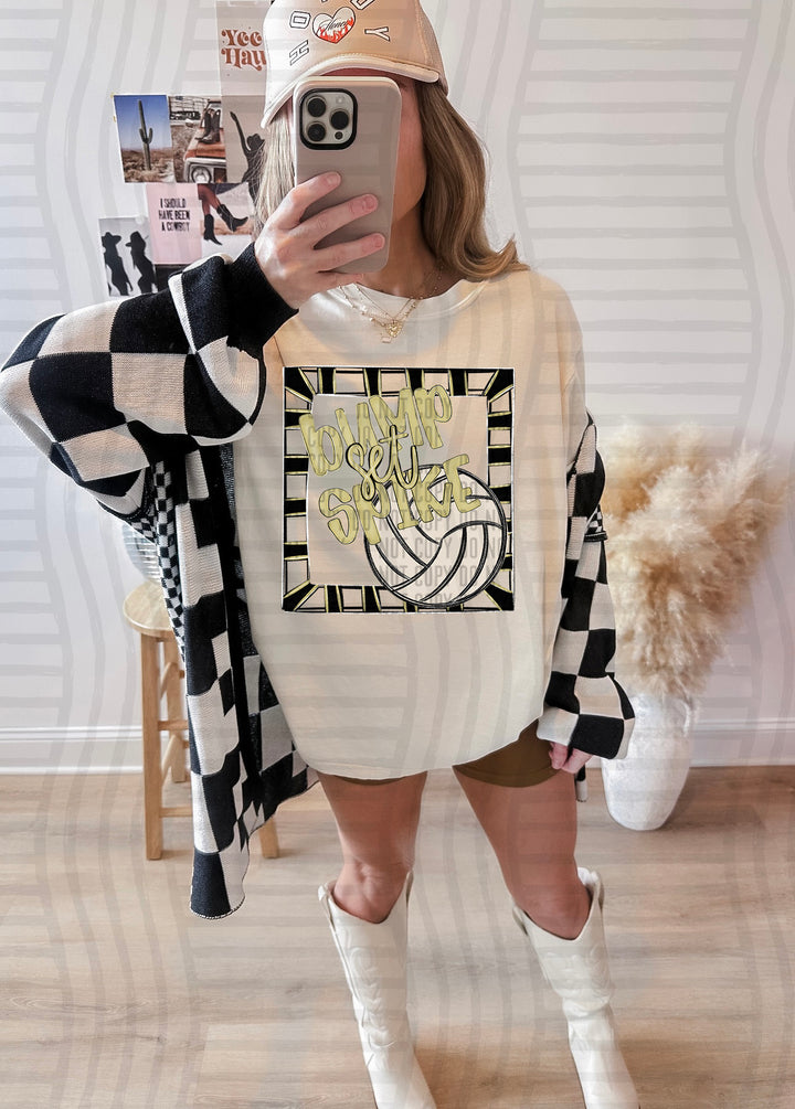 Bump Set Spike Volleyball DTF Print