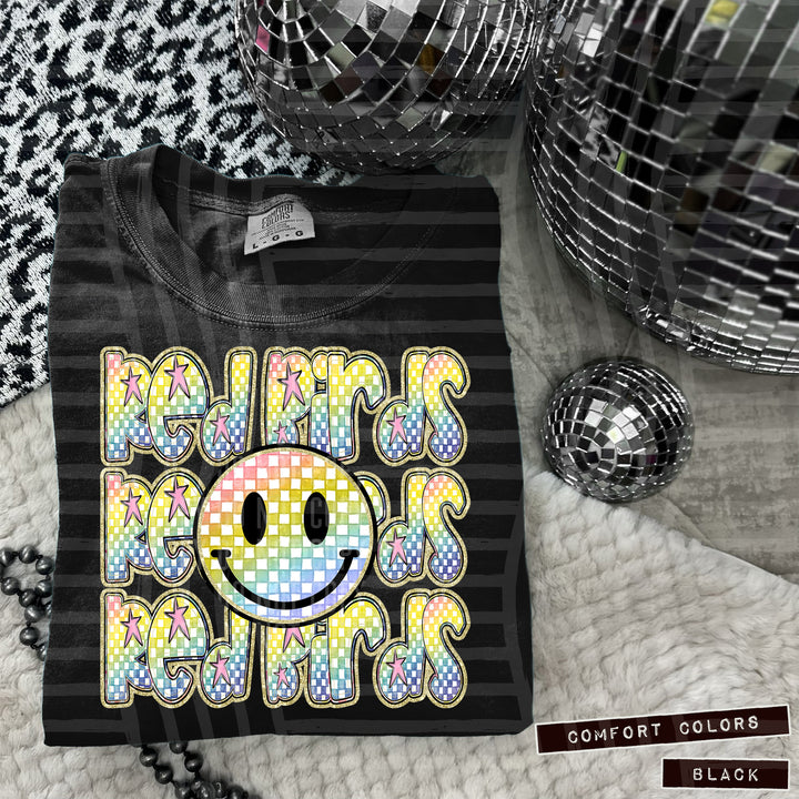 Rainbow Smiley Triple Stack DTF Print