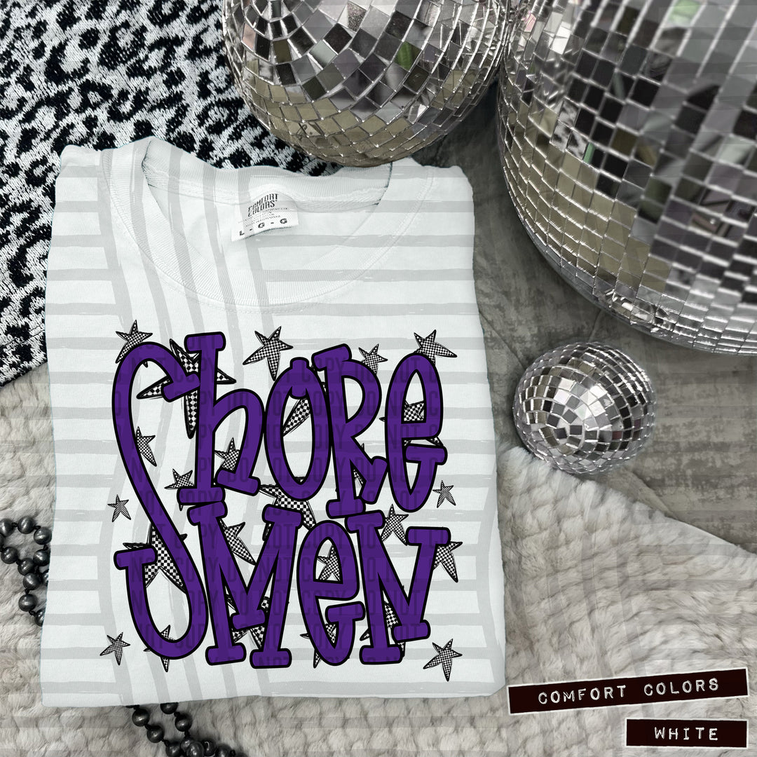 Purple Staggered DTF Print