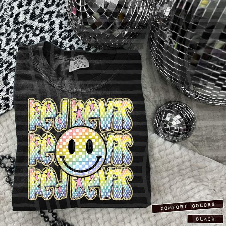 Rainbow Smiley Triple Stack DTF Print