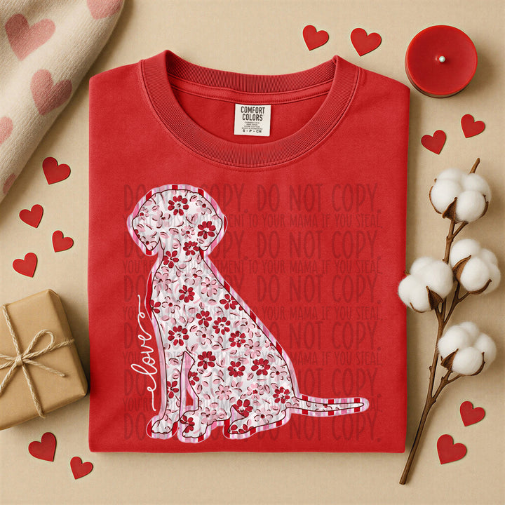 Valentine Dogs DTF Print