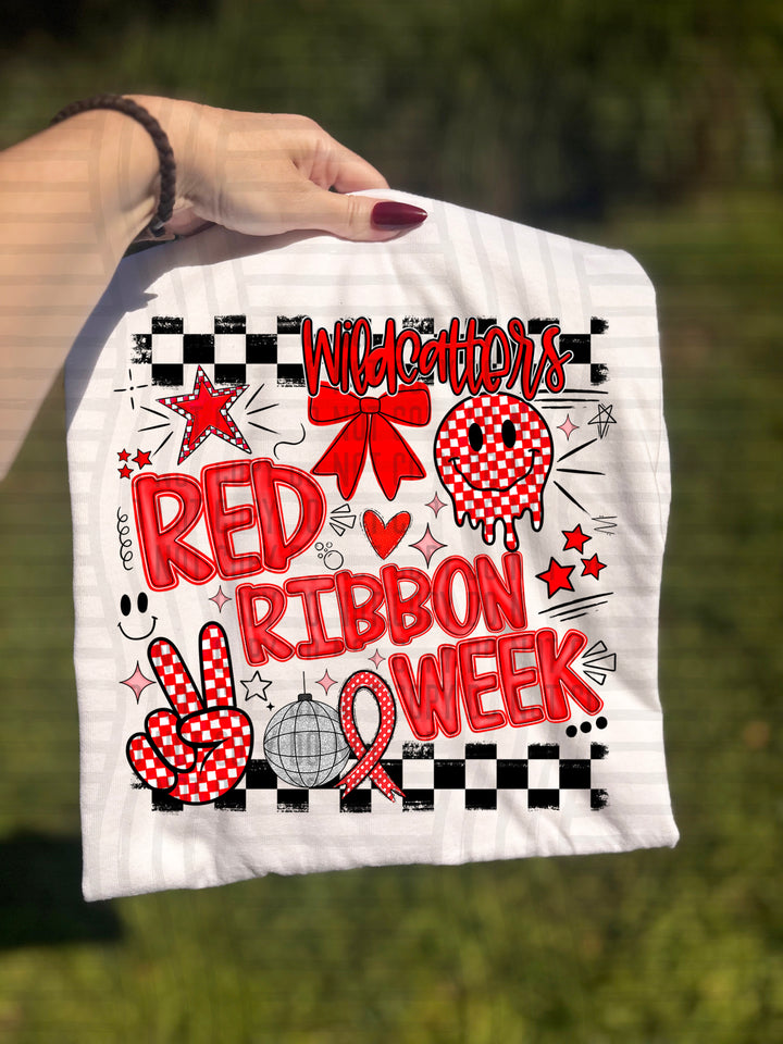 Red Ribbon DTF Print