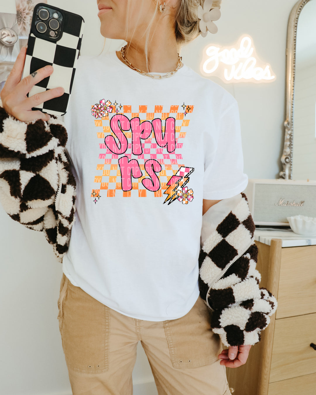 Checker Pop DTF Print