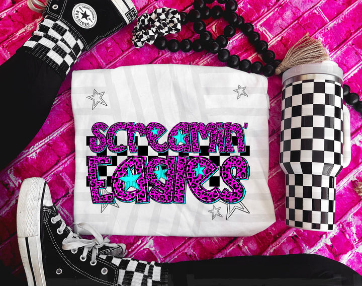 Pink Neon Leopard DTF Print