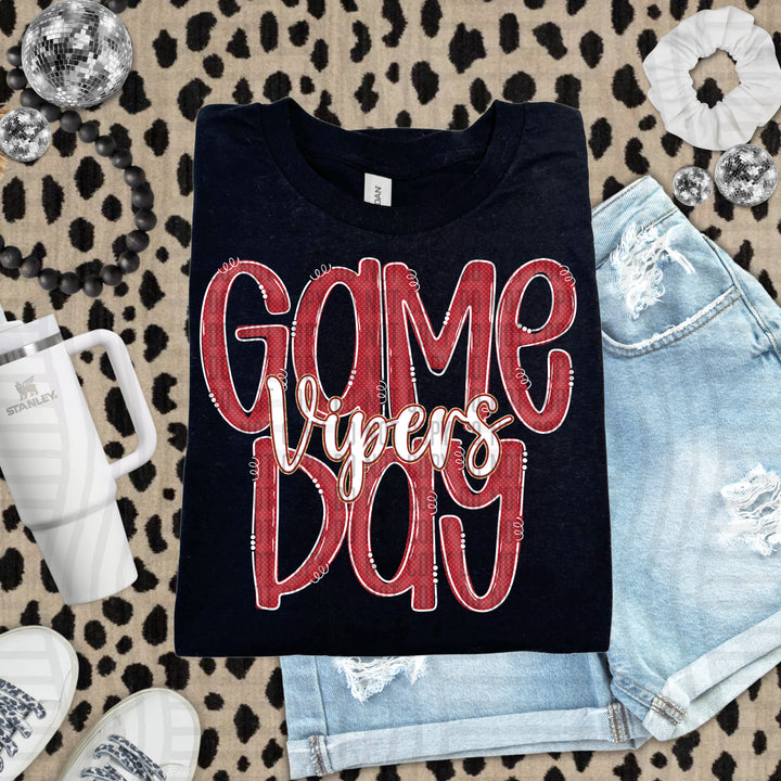 Doodle Gameday Crimson DTF Print