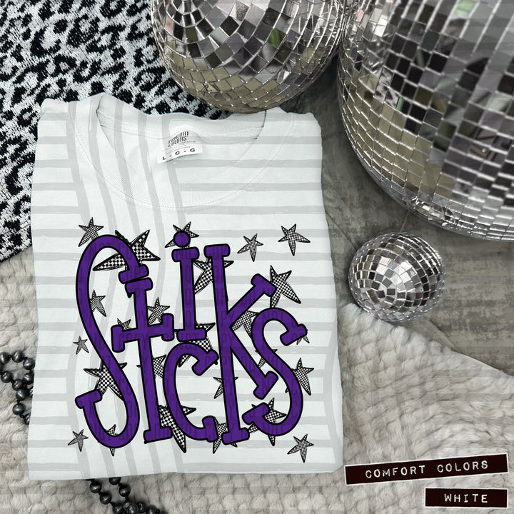 Purple Staggered DTF Print