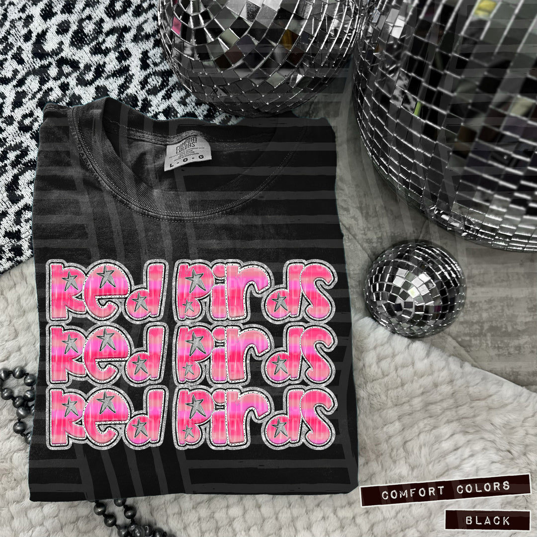 Pink Triple Stacked DTF Print