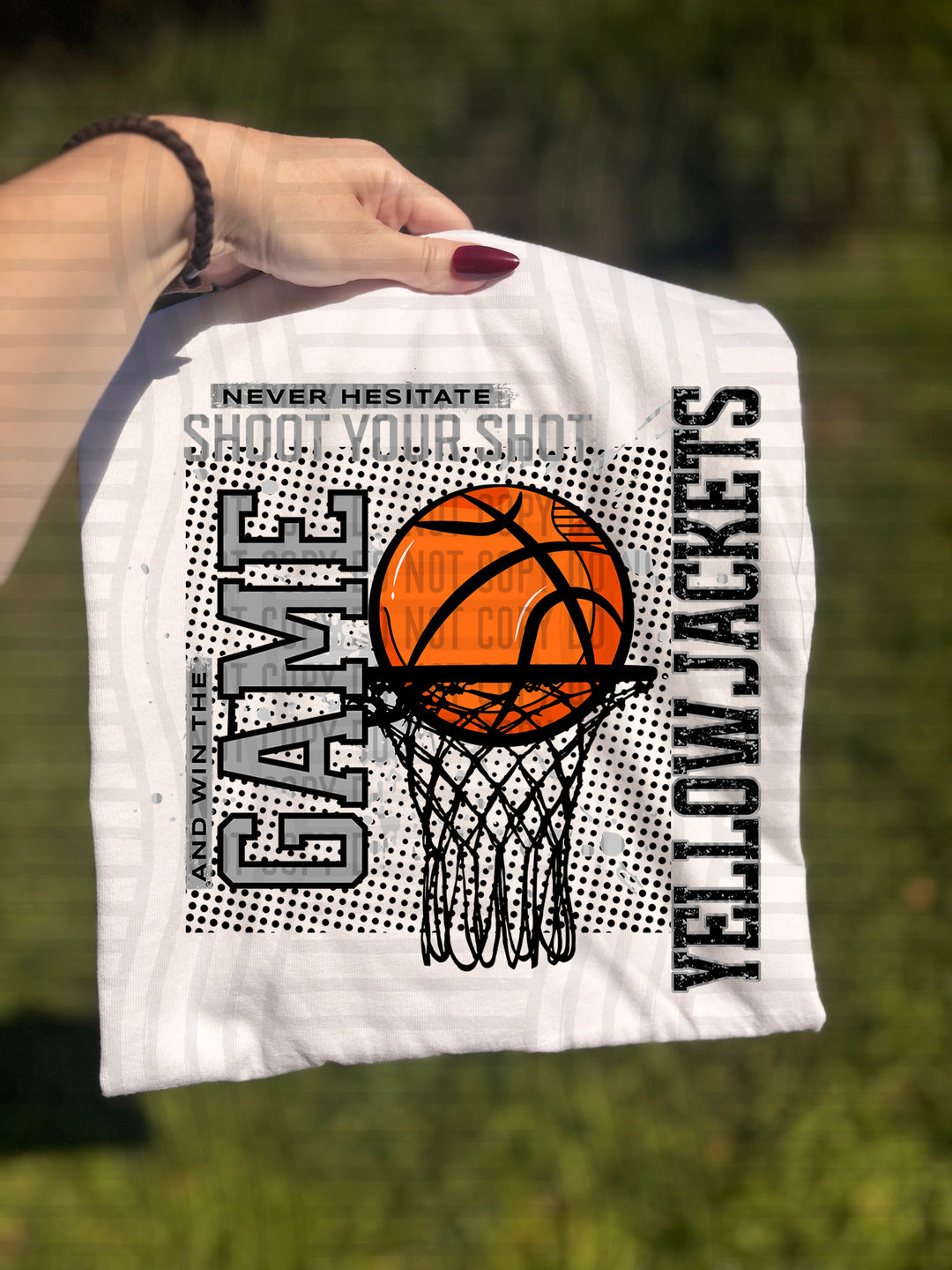Never Hesitate Basketball DTF Print