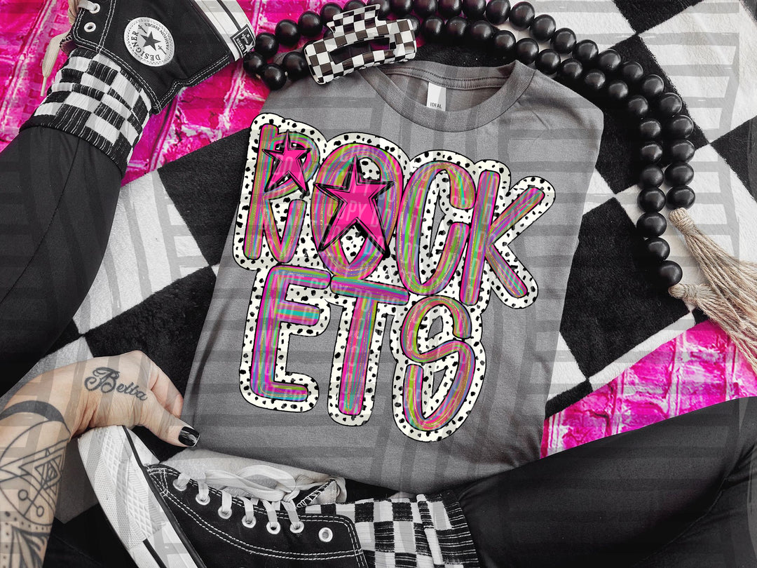 Brushstroke Dots DTF Print