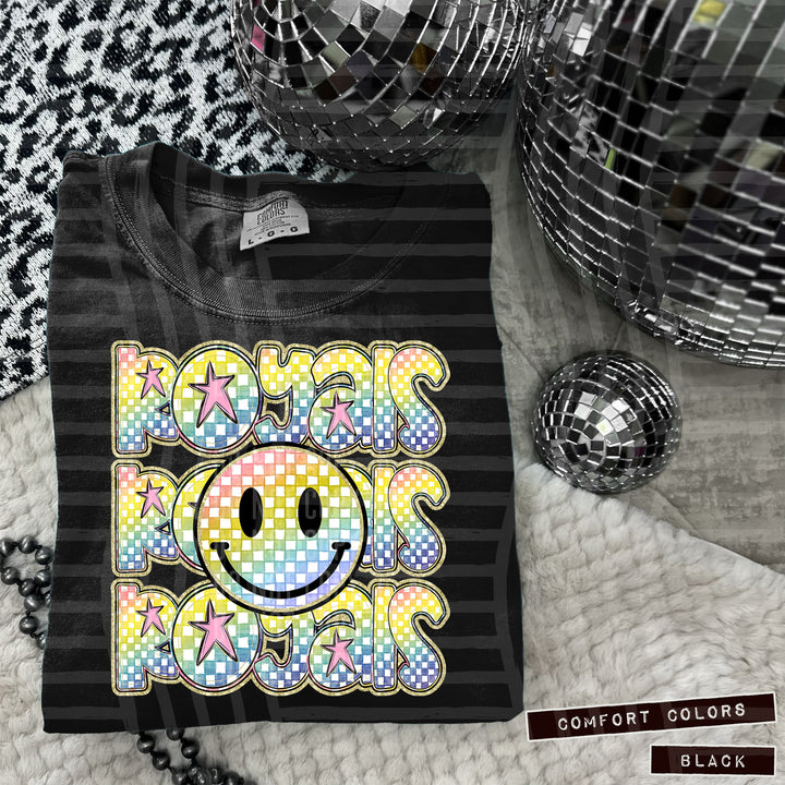 Rainbow Smiley Triple Stack DTF Print