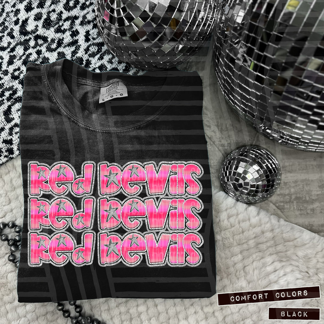 Pink Triple Stacked DTF Print