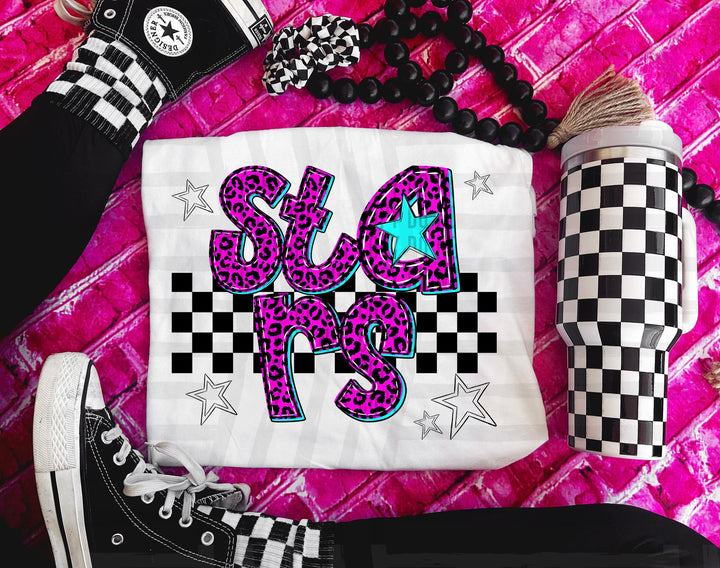 Pink Neon Leopard DTF Print