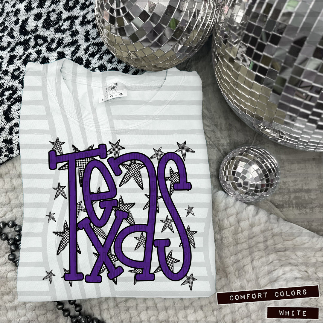 Purple Staggered DTF Print