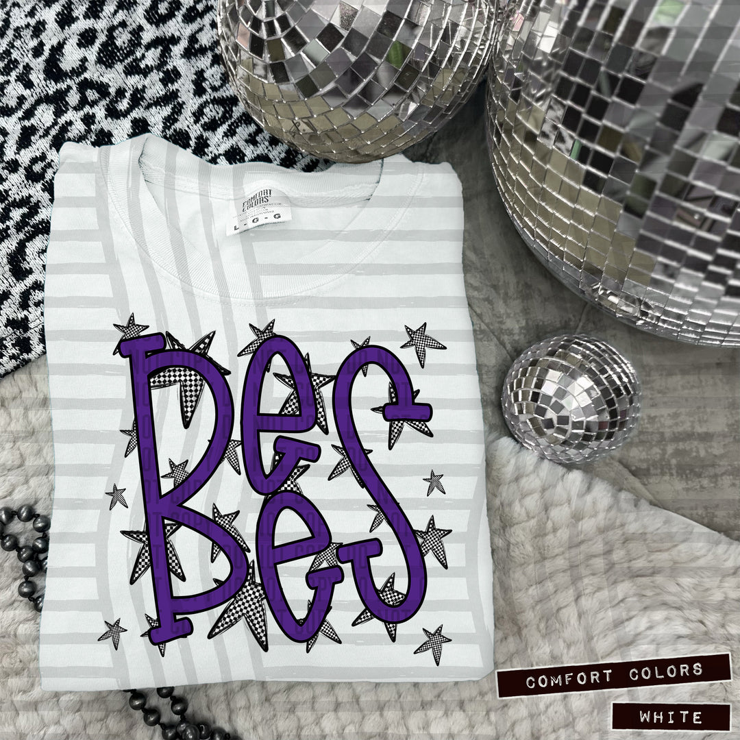 Purple Staggered DTF Print