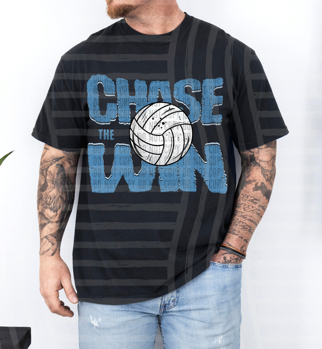Chase The Win volleyball DTF Print
