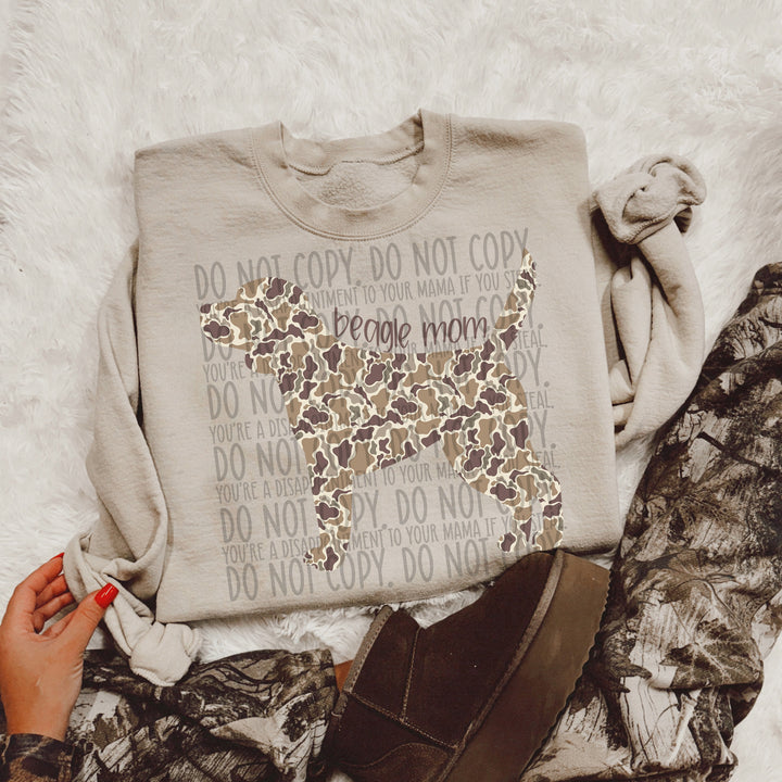 Duck Camo Dog Breeds DTF Print