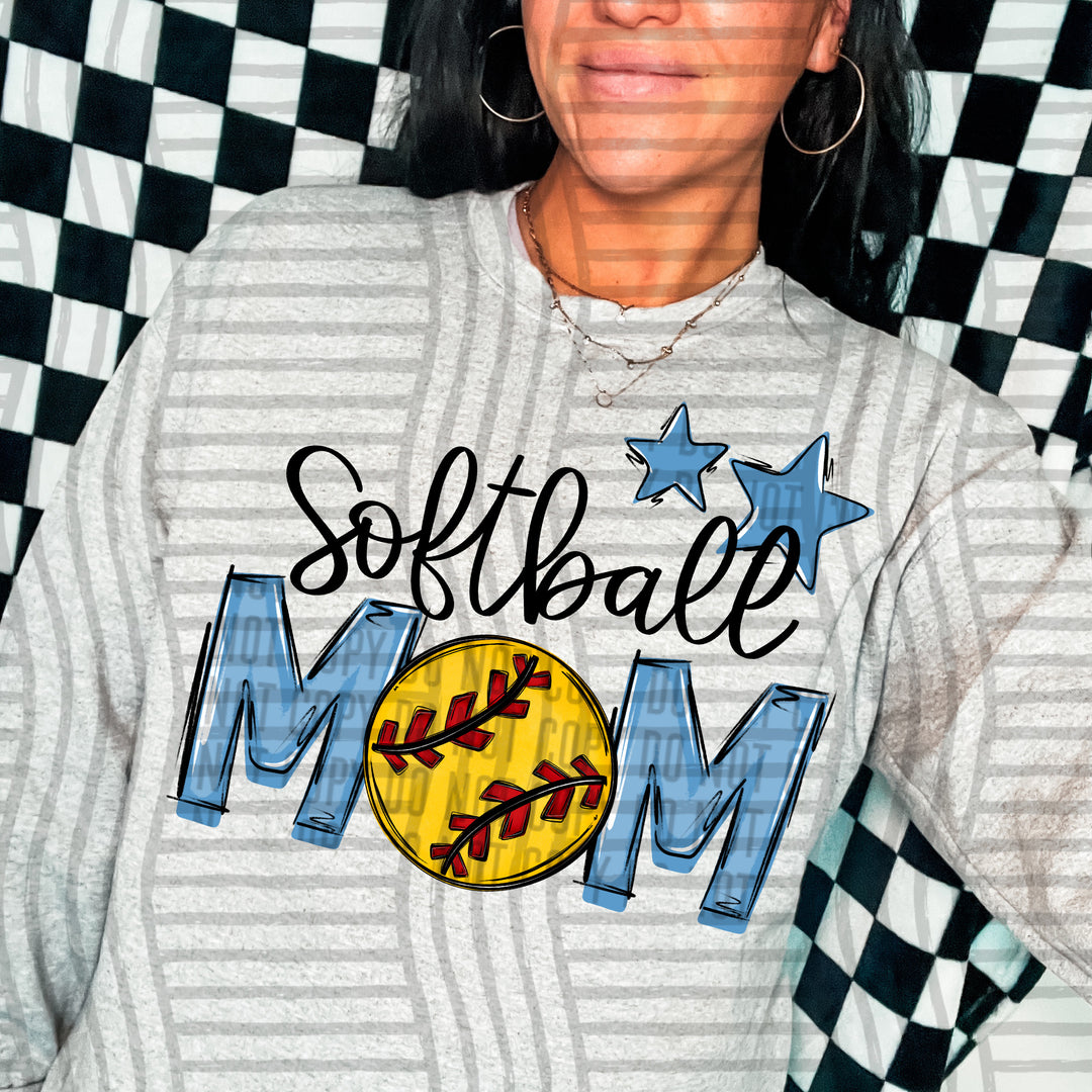 Sports Mom Softball DTF Print