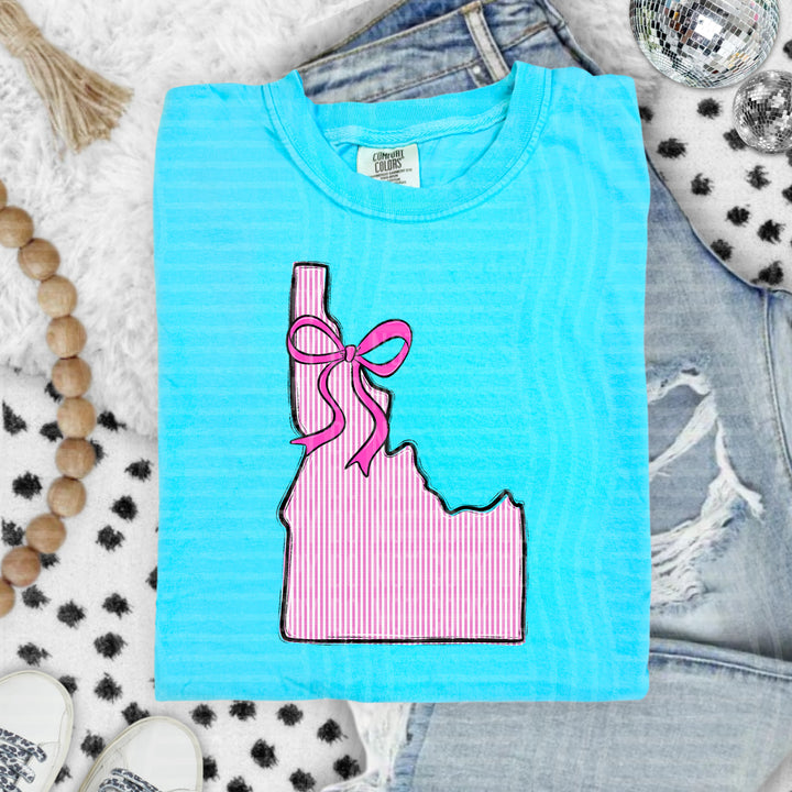 Seersucker States With Bow DTF Print