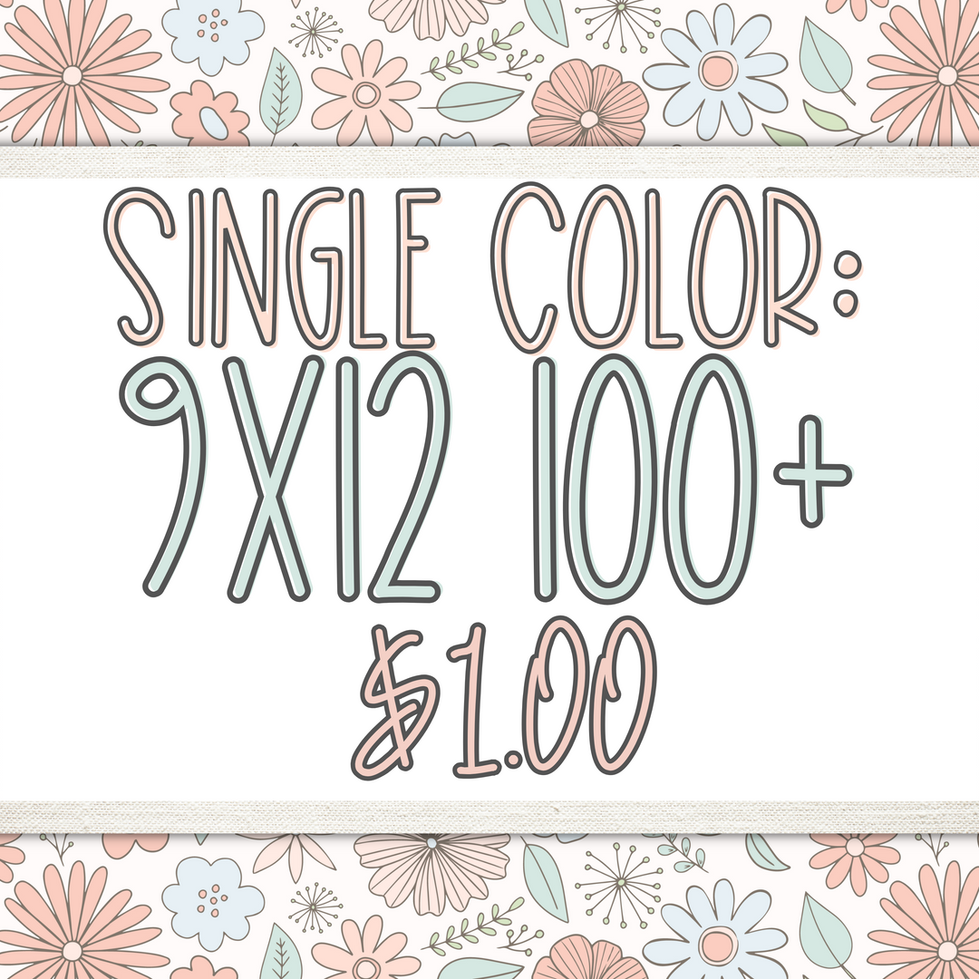 Custom Traditional Screens - (100+) One Color up to size 9x12.75