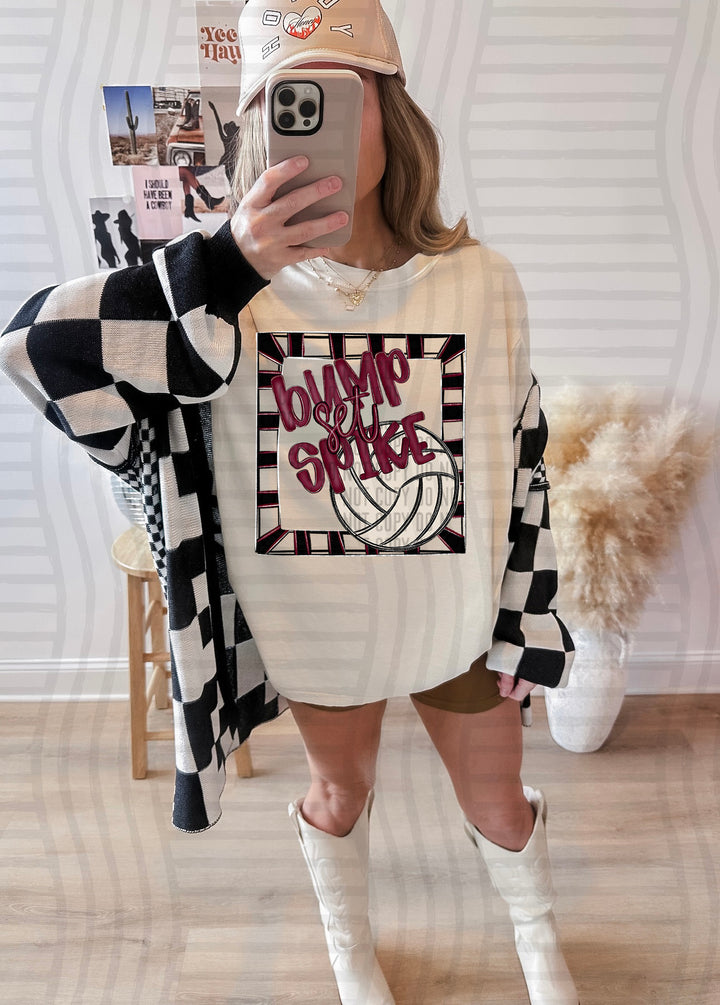 Bump Set Spike Volleyball DTF Print